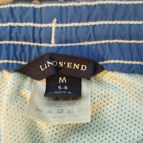 Lands' End Boys Blue Tye-dye Swim Shorts Size M - Picture 5 of 8